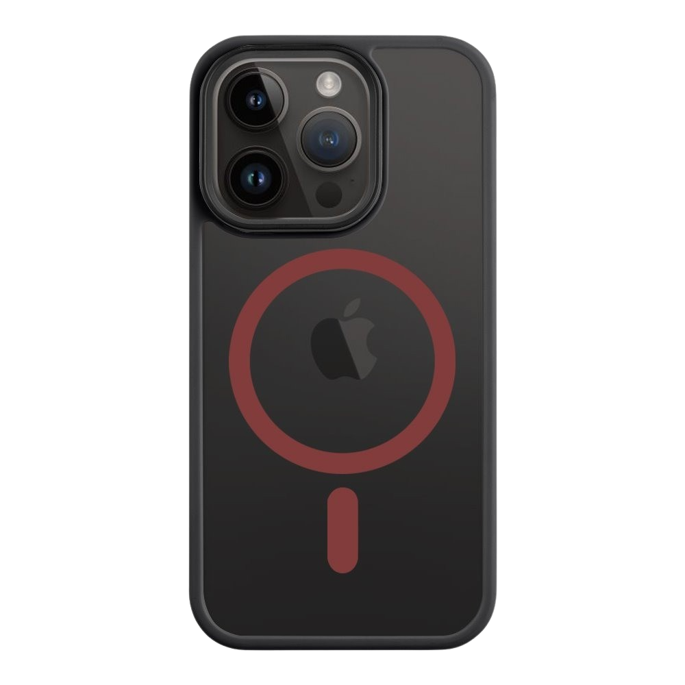 Apple iPhone 14 Pro Hülle – MagForce Hyperstealth 2.0, Schwarz/Rot – Standard