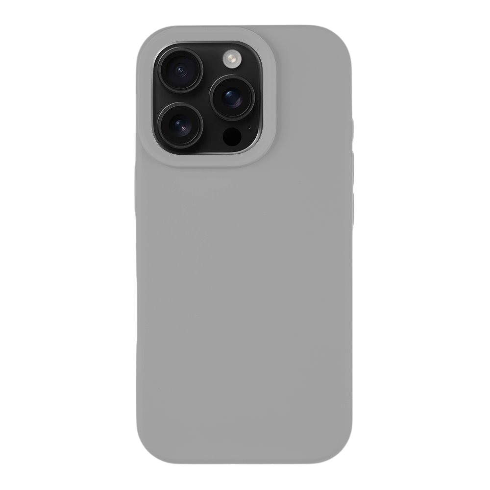 Apple iPhone 16 Pro Hülle – MagForce Velvet Smoothie, Hellgrau – Standard